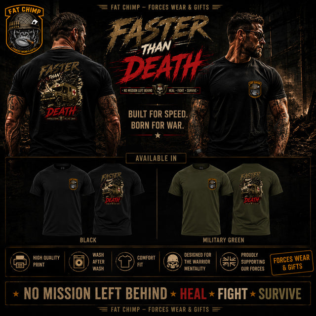 RAMC Faster than Death Armoured Ambulance T-shirt