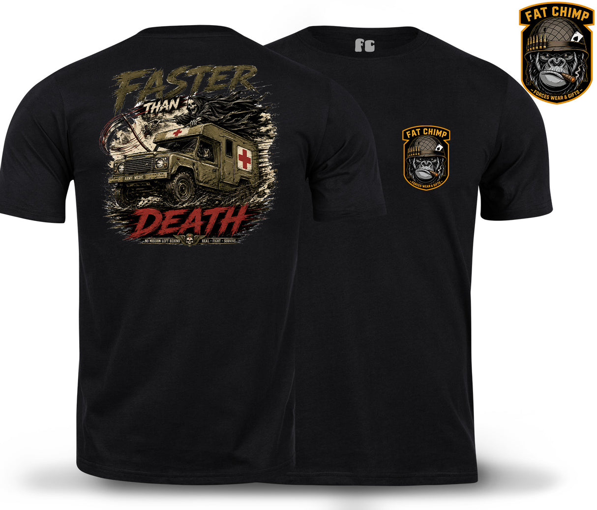 RAMC Faster than Death Armoured Ambulance T-shirt