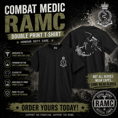 Combat Medic RAMC Double Print T-Shirt