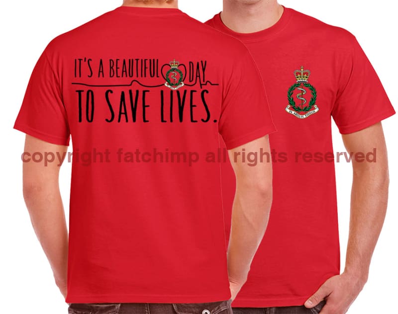 RAMC Saving Lives Double Print Unisex T-Shirt