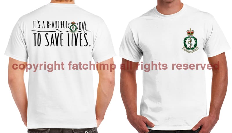 RAMC Saving Lives Double Print Unisex T-Shirt