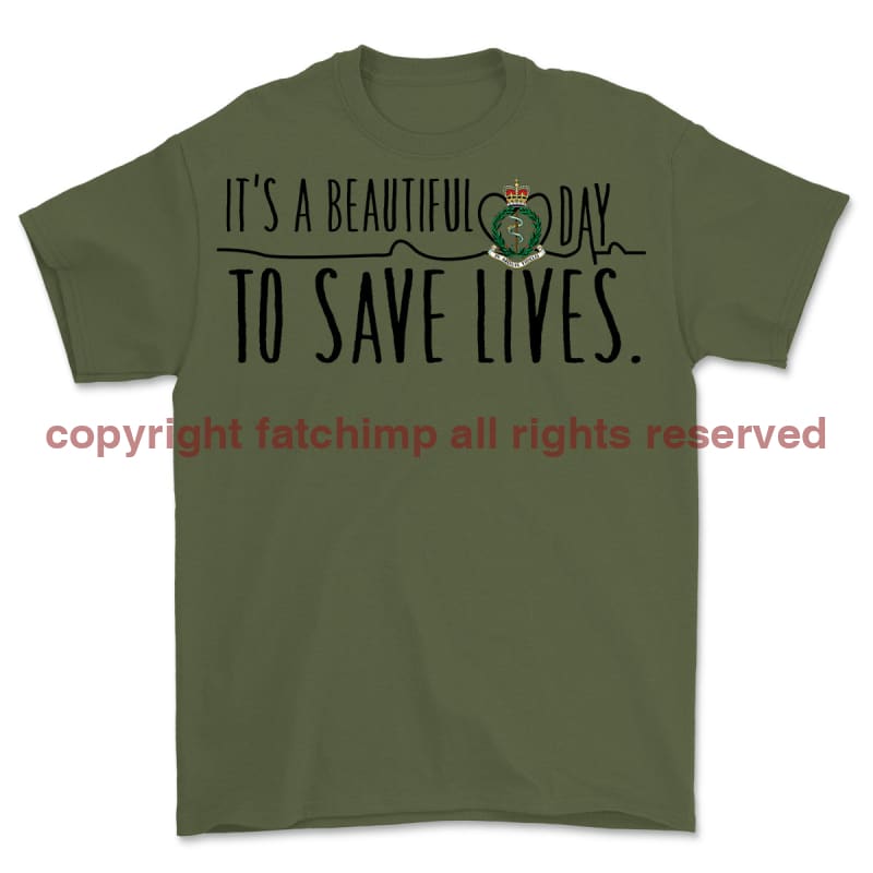 RAMC Saving Lives Front Print Unisex T-Shirt