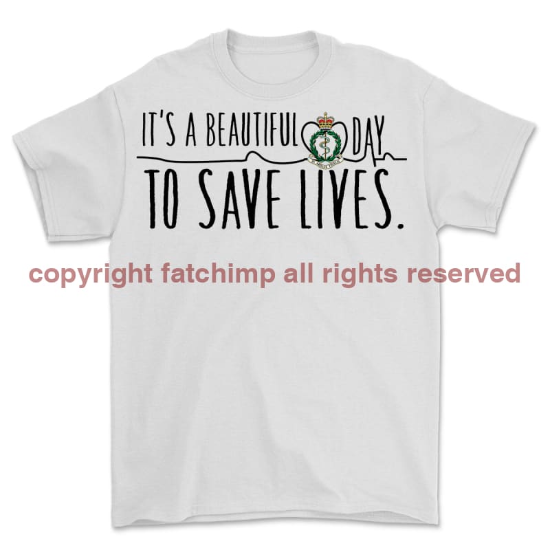 RAMC Saving Lives Front Print Unisex T-Shirt