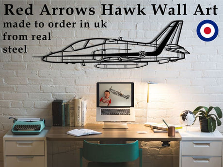 Red Arrows Hawk Metal Wall Art