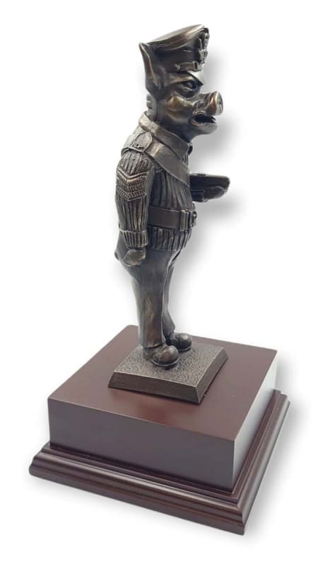 REGIMENTAL DRILL PIG Bronze Cast Figurine