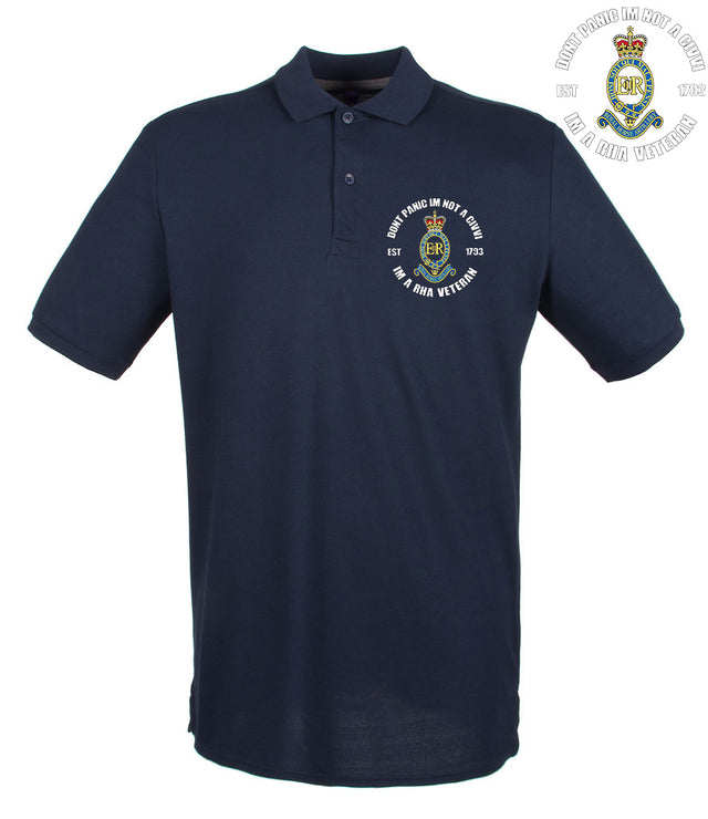 Don't Panic I'm a RHA Veteran Polo Shirt