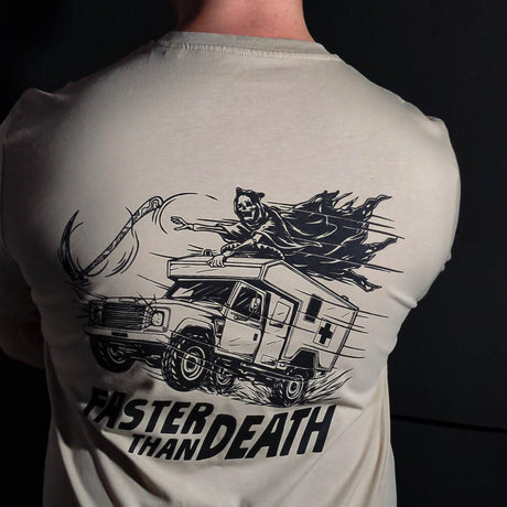 Faster Than Death Printed T-Shirt