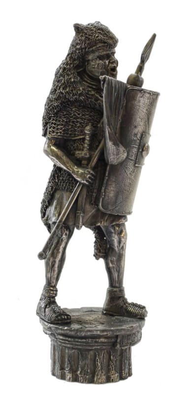 Roman Soldier 9Th Legion Bronze Statue Military