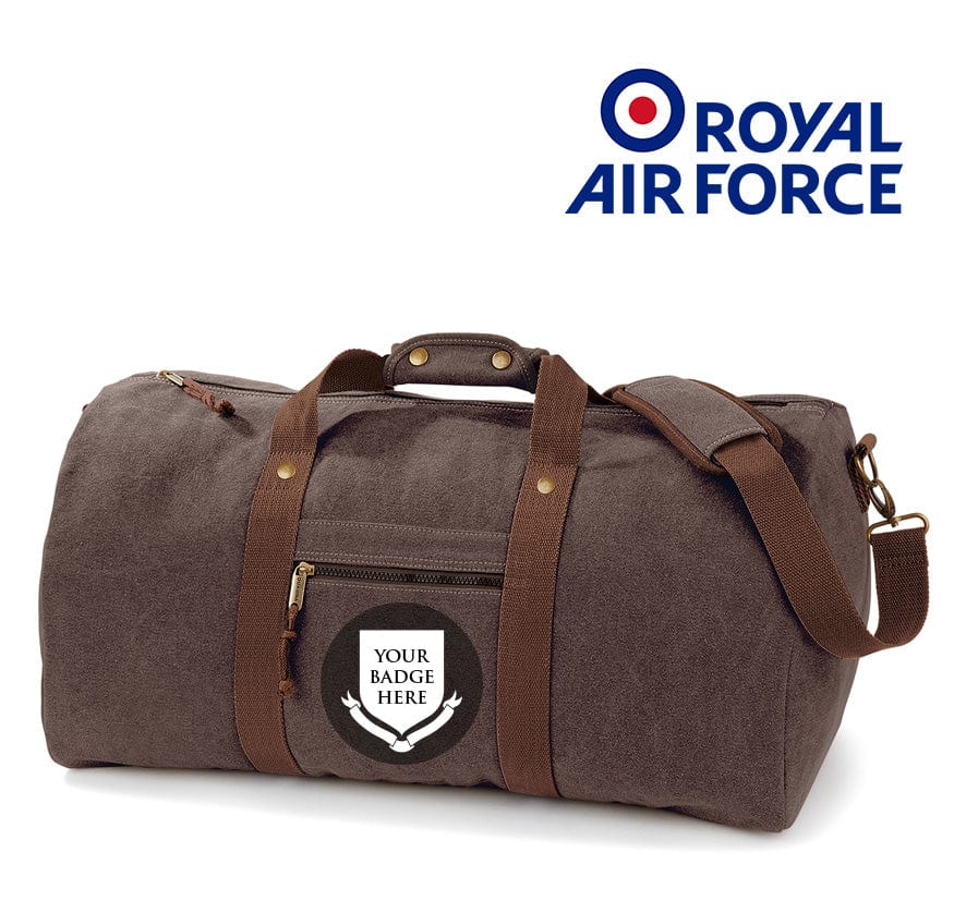 Royal Air Force Units Vintage Canvas Holdall