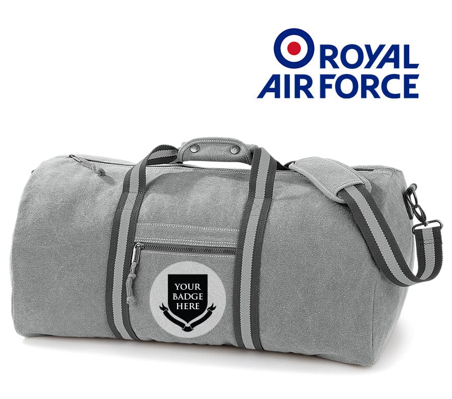 Royal Air Force Units Vintage Canvas Holdall