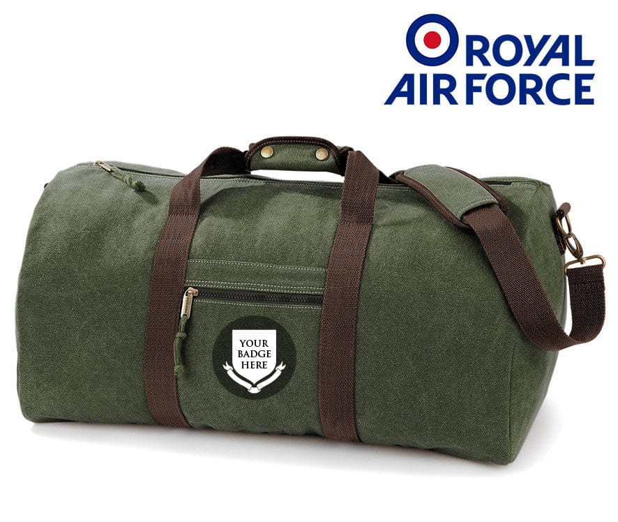 Royal Air Force Units Vintage Canvas Holdall