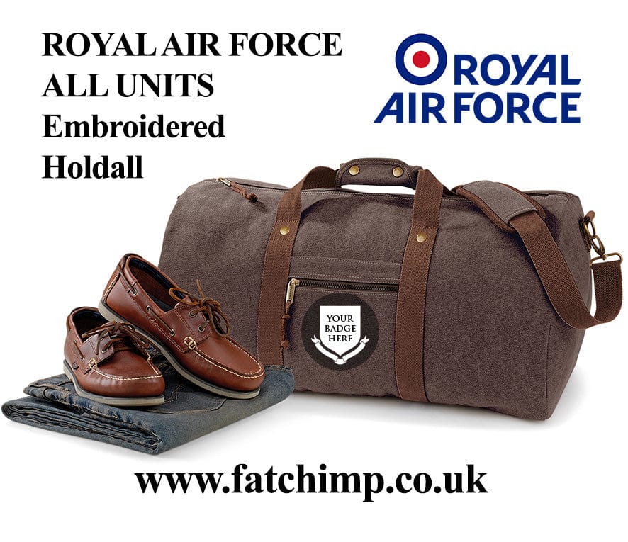 Royal Air Force Units Vintage Canvas Holdall