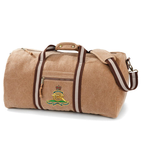 Royal Artillery Vintage Canvas Holdall