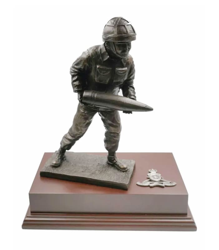 Royal Artillery Loader Cold Cast Bronze Statue Military