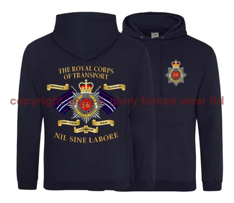 Royal Corps Of Transport Battle Honours Double Side Printed Hoodie