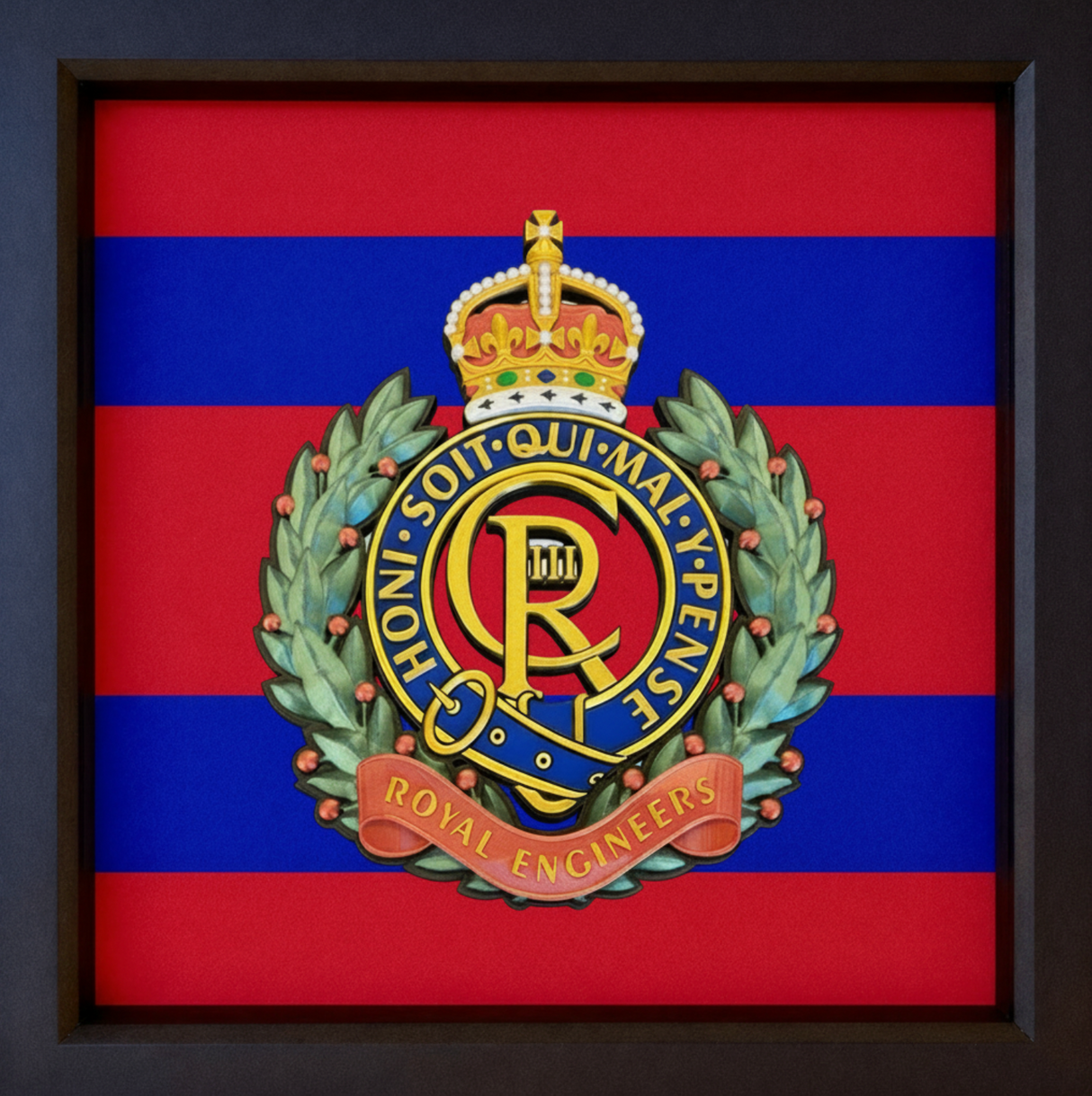 Royal Engineers Cap Badge Display Frame