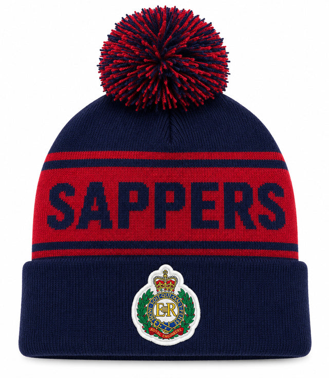 Royal Engineers Sapper Bobble Hat – Embroidered Badge