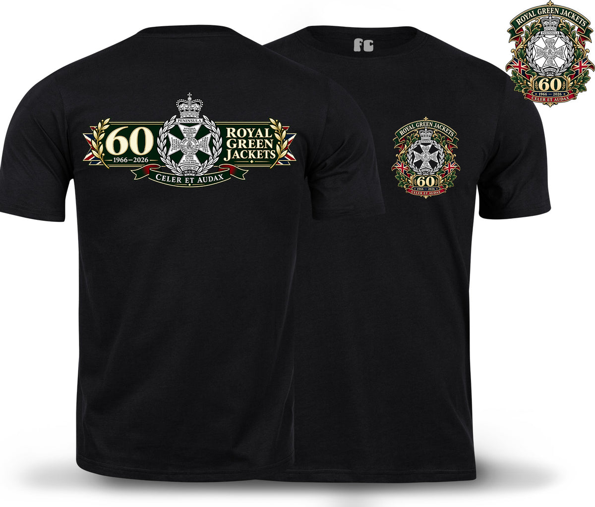 Royal Green Jackets 60th Anniversary Double Print T-Shirt