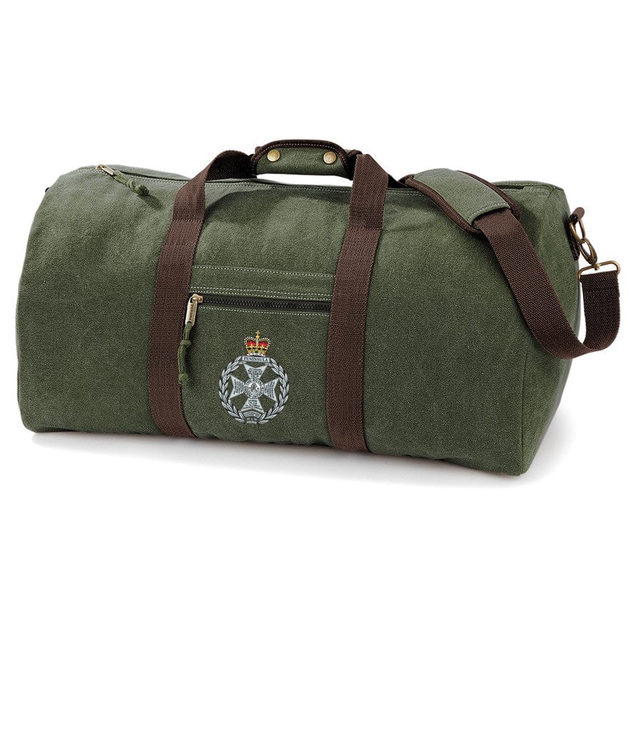 Royal Green Jackets Vintage Canvas Holdall