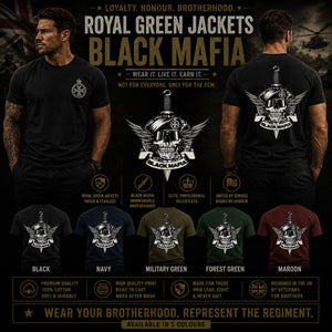 Royal Green Jackets Black Mafia Double Print T-Shirt