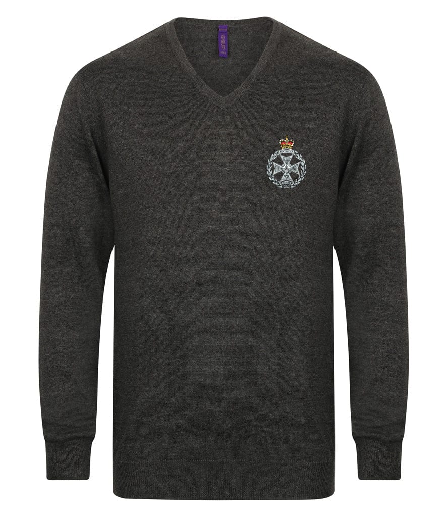 Royal Green Jackets Lightweight V Neck Sweater