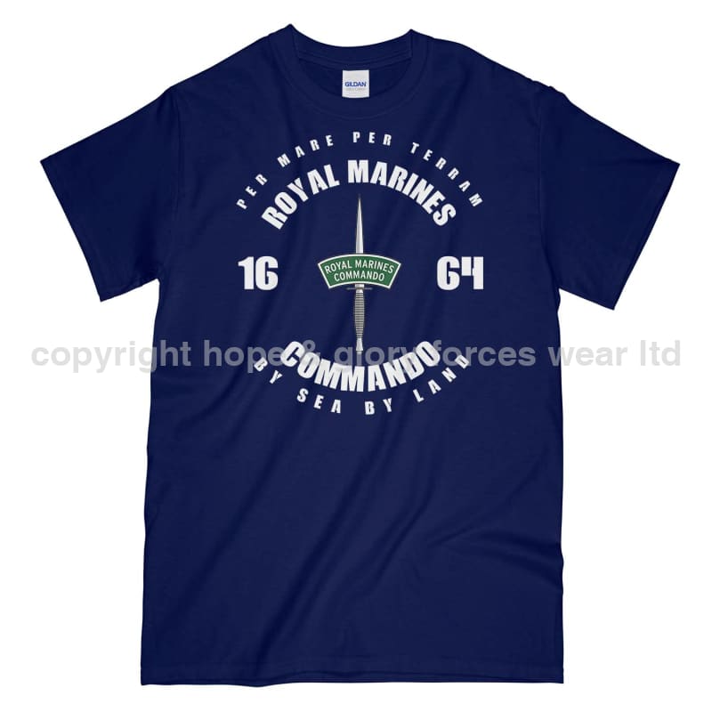 Royal Marines Commando Since 1664 Printed T-Shirt