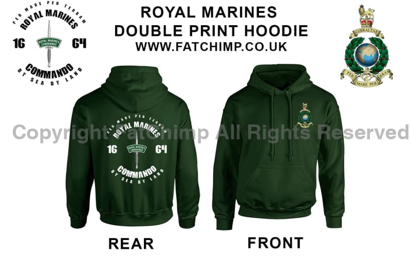 Royal Marines Double Side Printed Hoodie