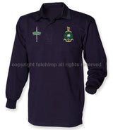 Royal Marines Long Sleeve Men’s Rugby Shirt Xs - 34/36 Inch Chest / Navy Blue/Navy Blue Collar