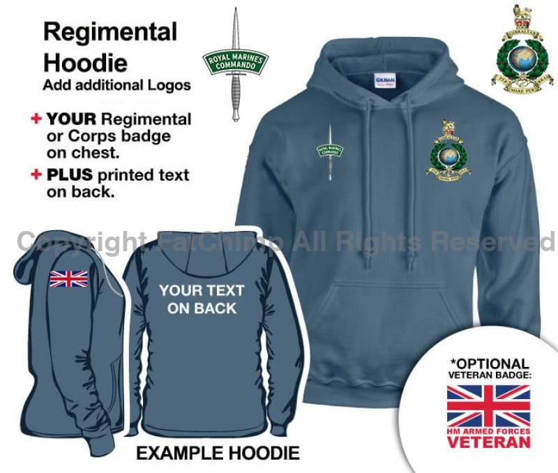 Royal Marines Units Embroidered Hoodie