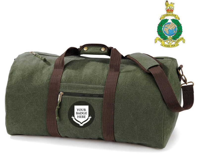 Royal Marines Units Vintage Canvas Holdall