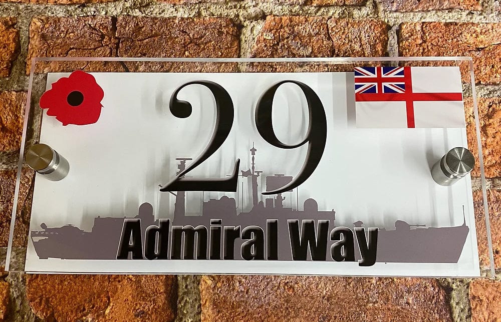 Royal Navy Scene House Sign