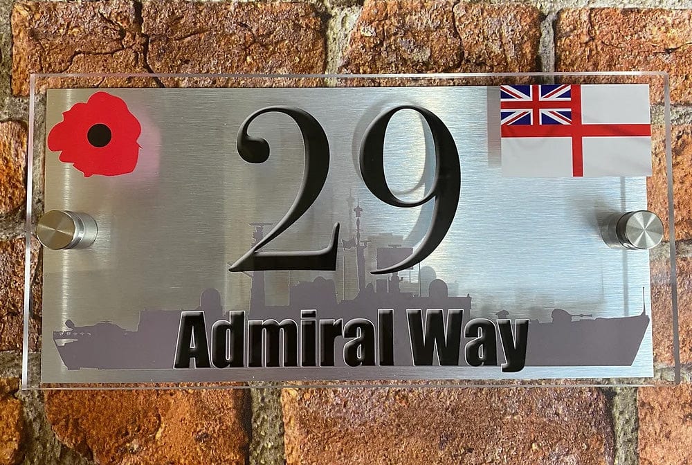 Royal Navy Scene House Sign