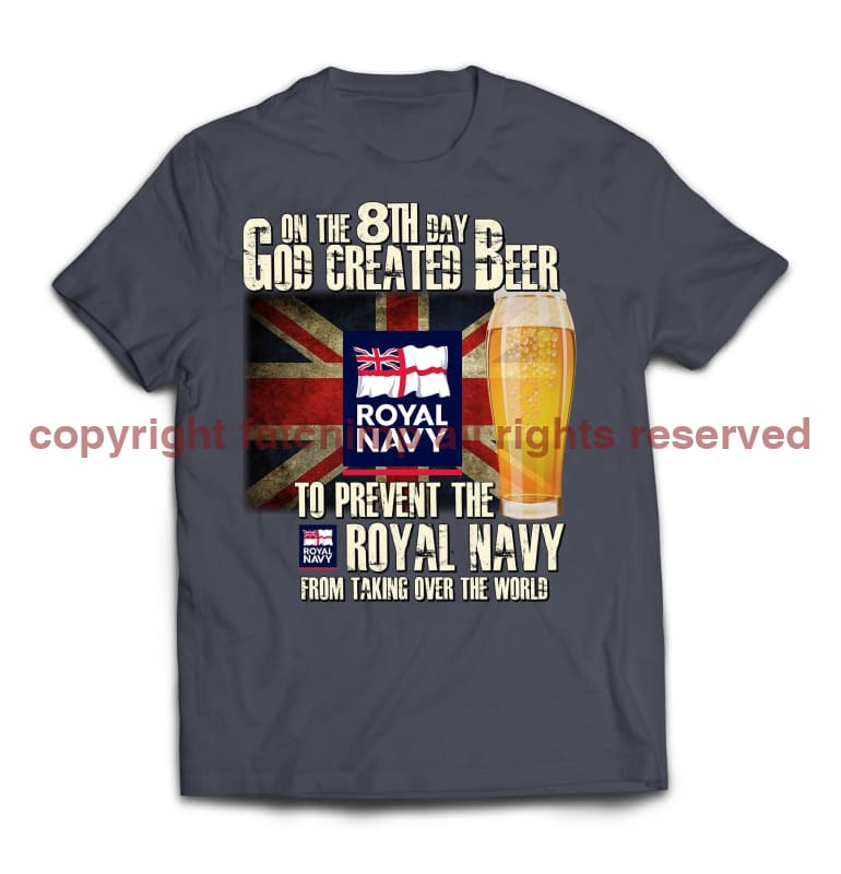 Royal Navy On The 8th Day Printed T-Shirt