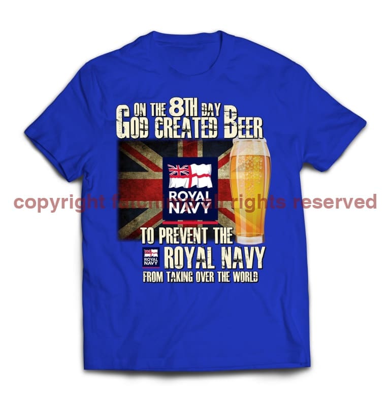 Royal Navy On The 8th Day Printed T-Shirt