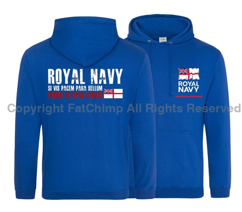Royal Navy Proud Veteran Double Side Printed Hoodie