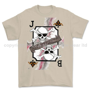 Submariner Royal Navy Playing Card Art Front Printed T-Shirt