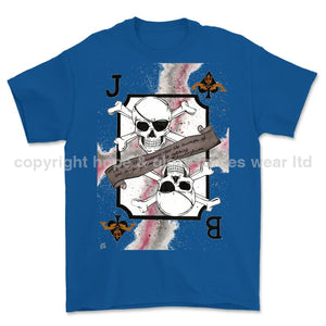 Submariner Royal Navy Playing Card Art Front Printed T-Shirt