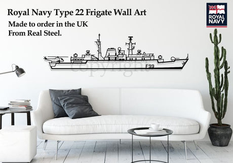 Royal Navy Type 22 Frigate Metal Wall Art