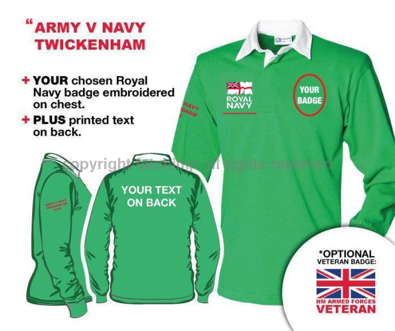 Royal Navy UNITS 'Army V Navy Long Sleeve Rugby Shirt