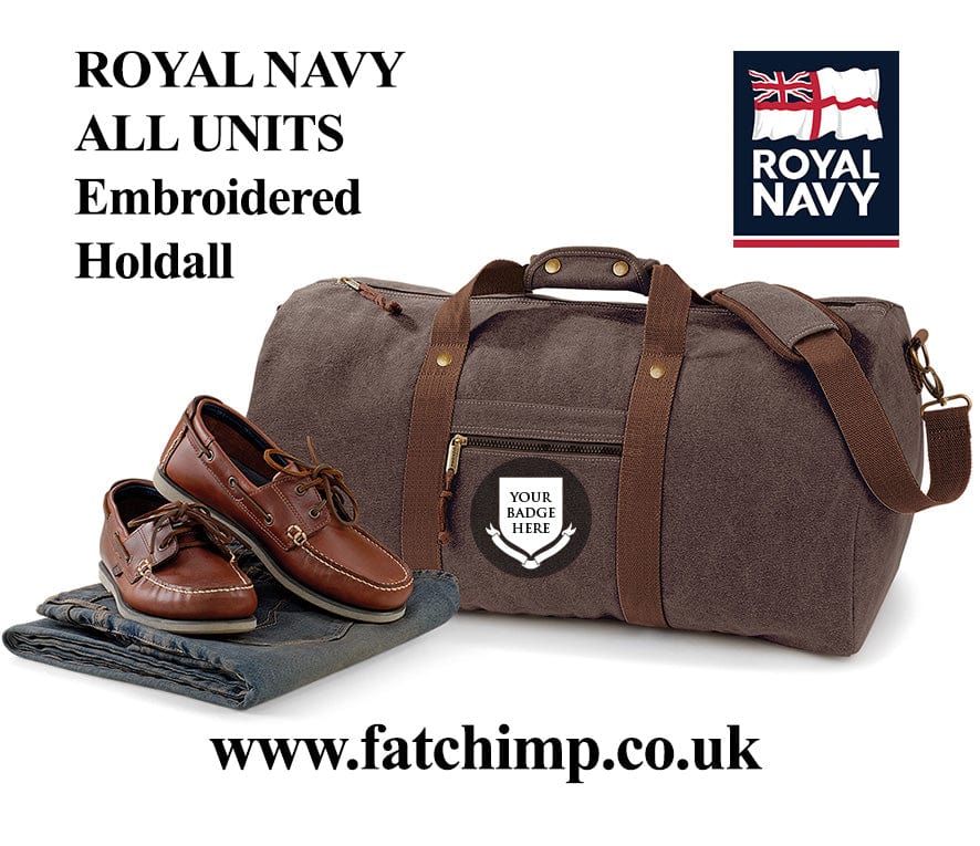Royal Navy Units Vintage Canvas Holdall Royal navy units vintage canvas holdall