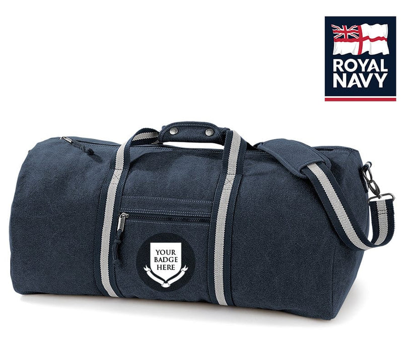 Royal Navy Units Vintage Canvas Holdall Royal navy units vintage canvas holdall