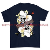White Mafia Royal Navy Chef Playing Card Art Front Printed T-Shirt