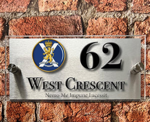 British Armed Forces Units House Sign - Choose Unit Logo