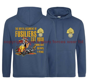 Royal Regiment Of Fusiliers Est 1968 Double Side Printed Hoodie