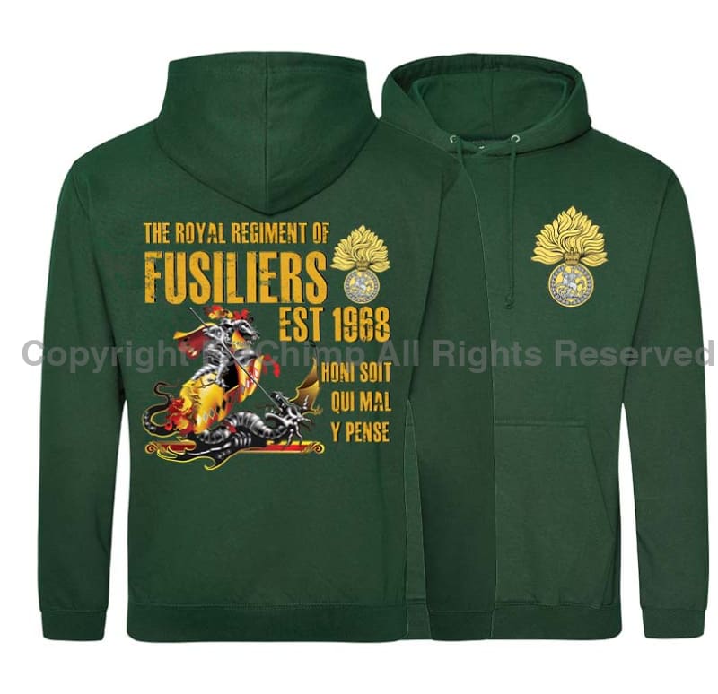 Royal Regiment Of Fusiliers Est 1968 Double Side Printed Hoodie