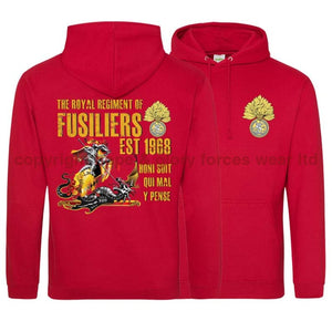 Royal Regiment Of Fusiliers Est 1968 Double Side Printed Hoodie