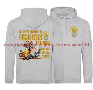 Royal Regiment Of Fusiliers Est 1968 Double Side Printed Hoodie