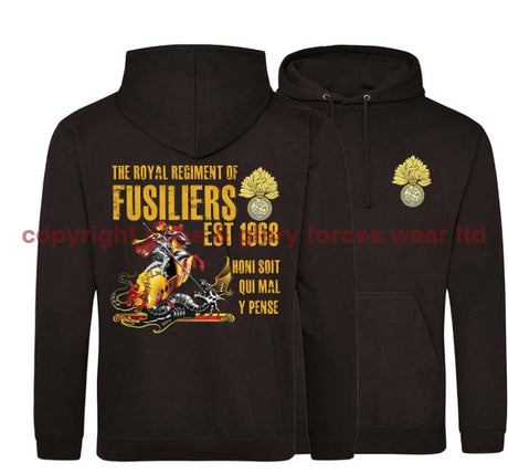 Royal Regiment Of Fusiliers Est 1968 Double Side Printed Hoodie
