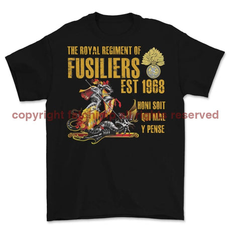 Royal Regiment Of Fusiliers Est 1968 Printed T-Shirt