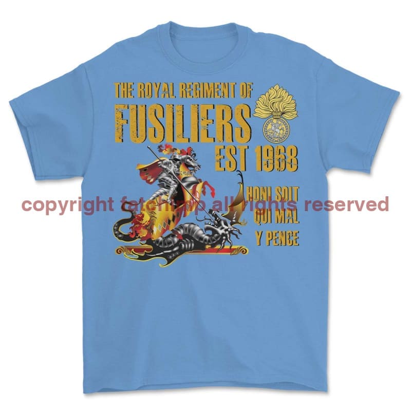 Royal Regiment Of Fusiliers Est 1968 Printed T-Shirt